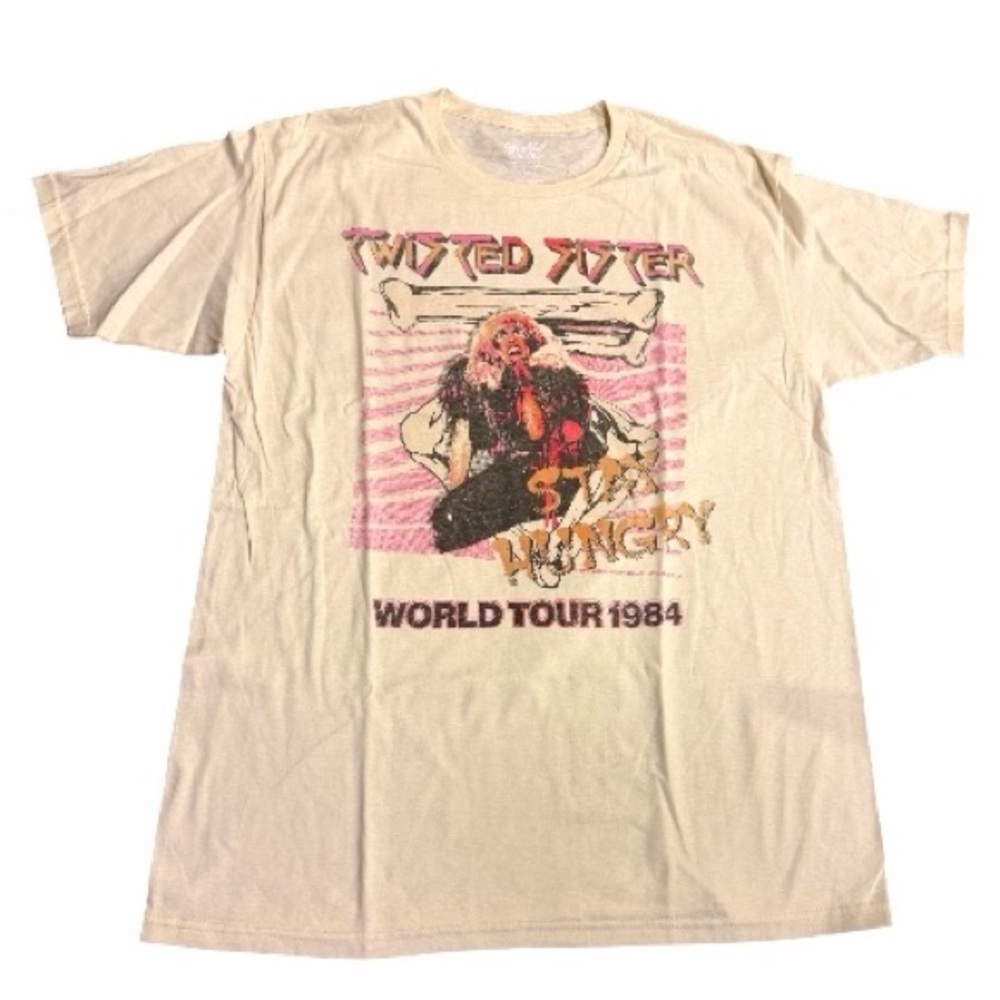 Twisted Sister Unisex Tee NWOT Cream